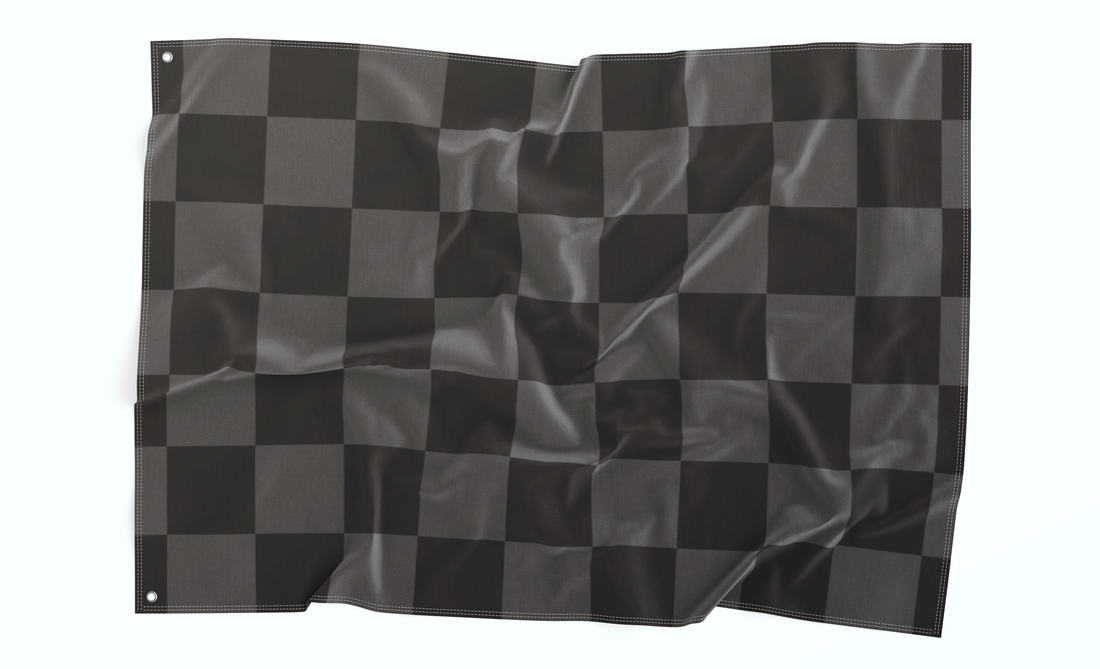 Black & Grey Checkered Flag