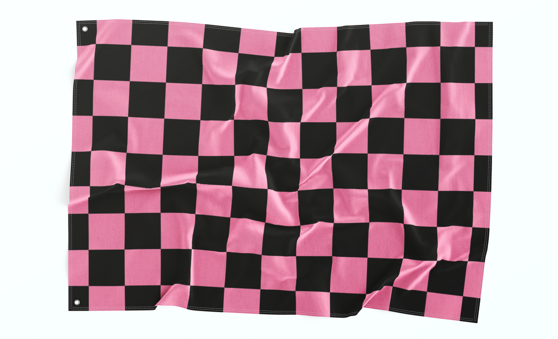 Pink Checkered Flag