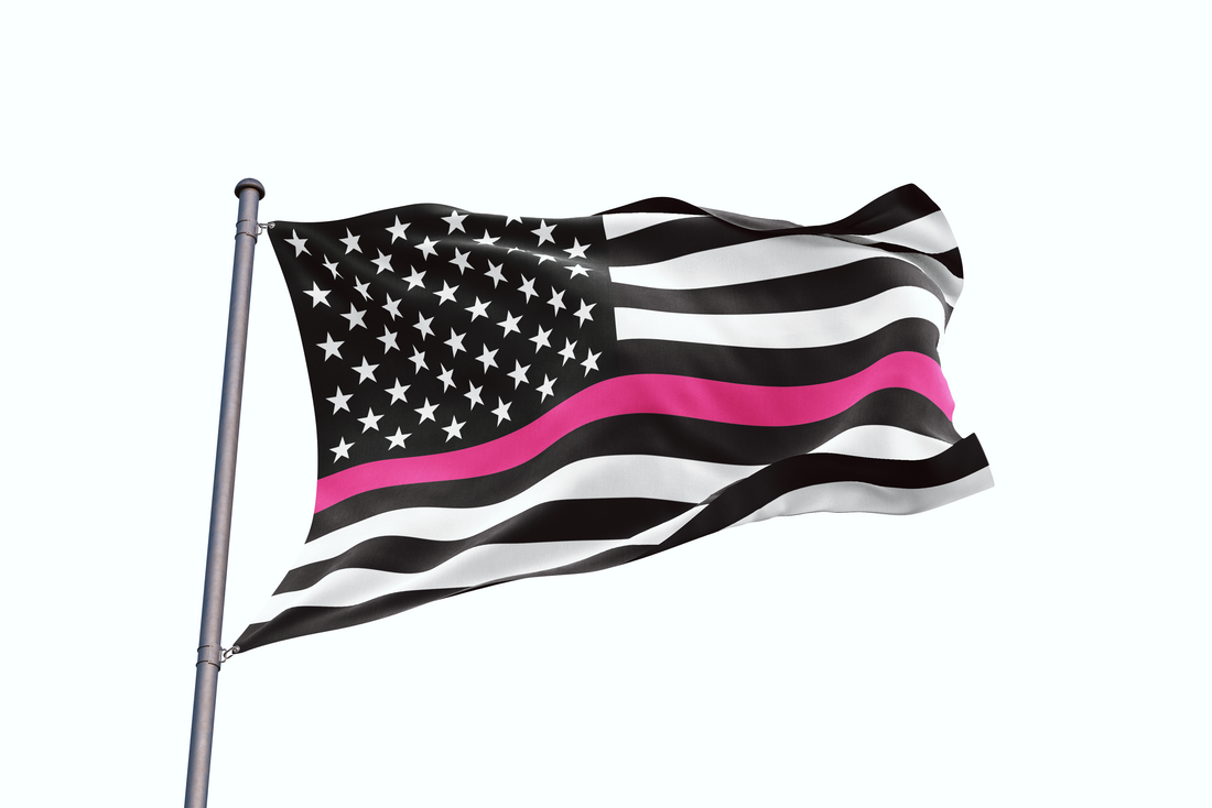 Thin Pink Line American Flag