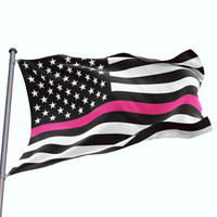 Thin Pink Line American Flag