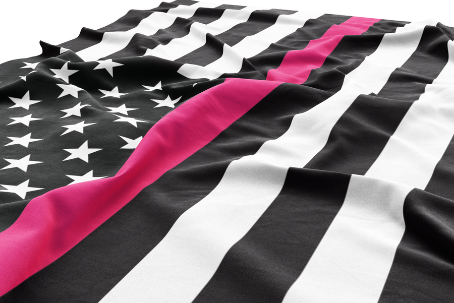 Thin Pink Line American Flag