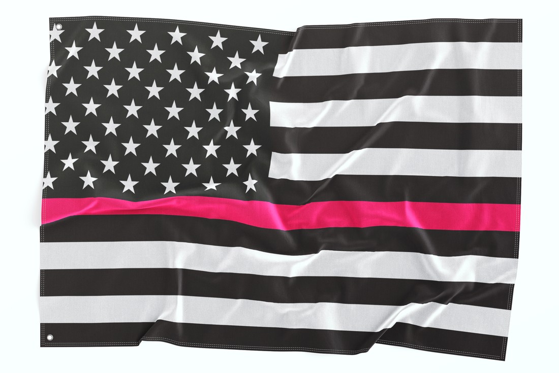 Thin Pink Line American Flag