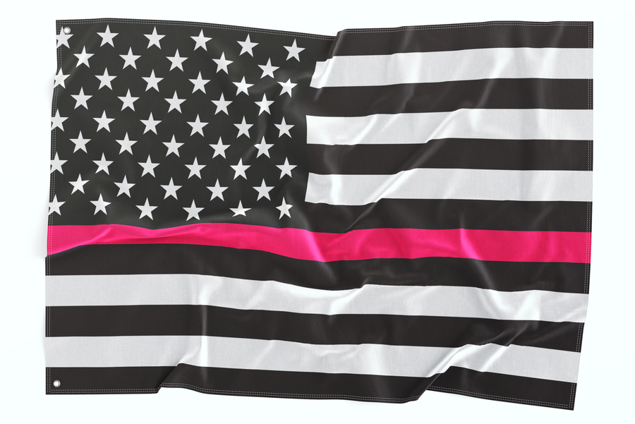 Thin Pink Line American Flag