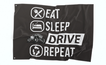 Eat Sleep Drive Repeat Flag