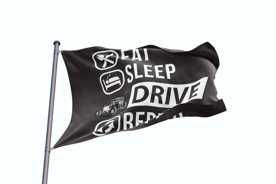 Eat Sleep Drive Repeat Flag