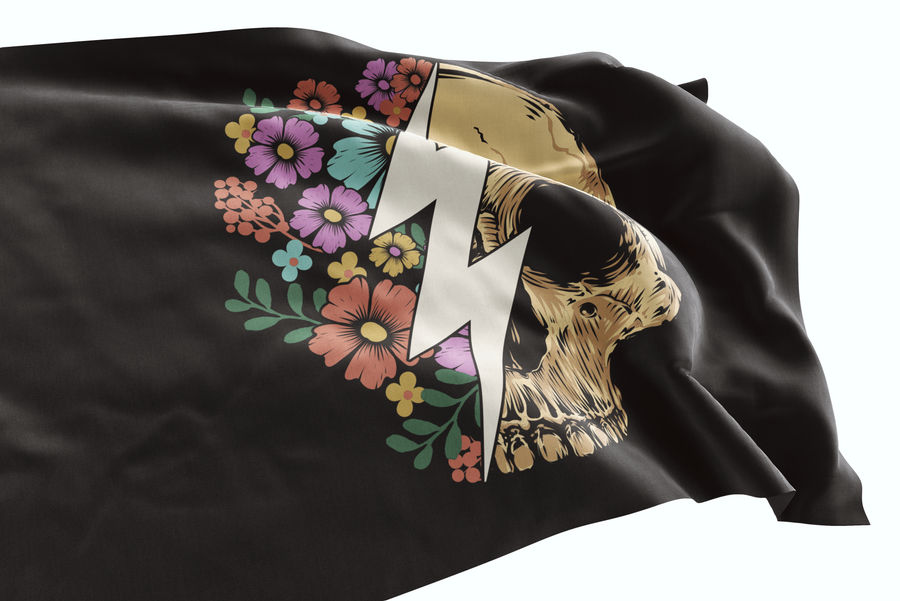 Flower Skull Flag