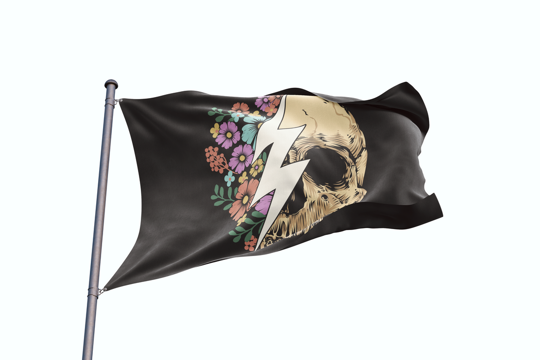 Flower Skull Flag