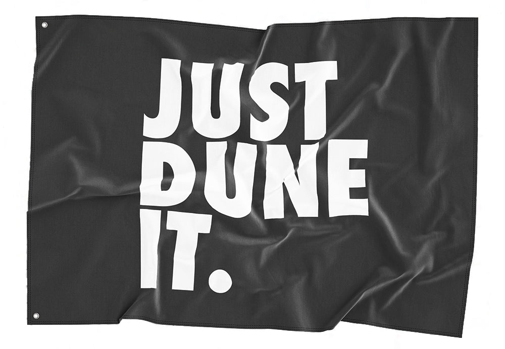 Just Dune It White on Black Flag