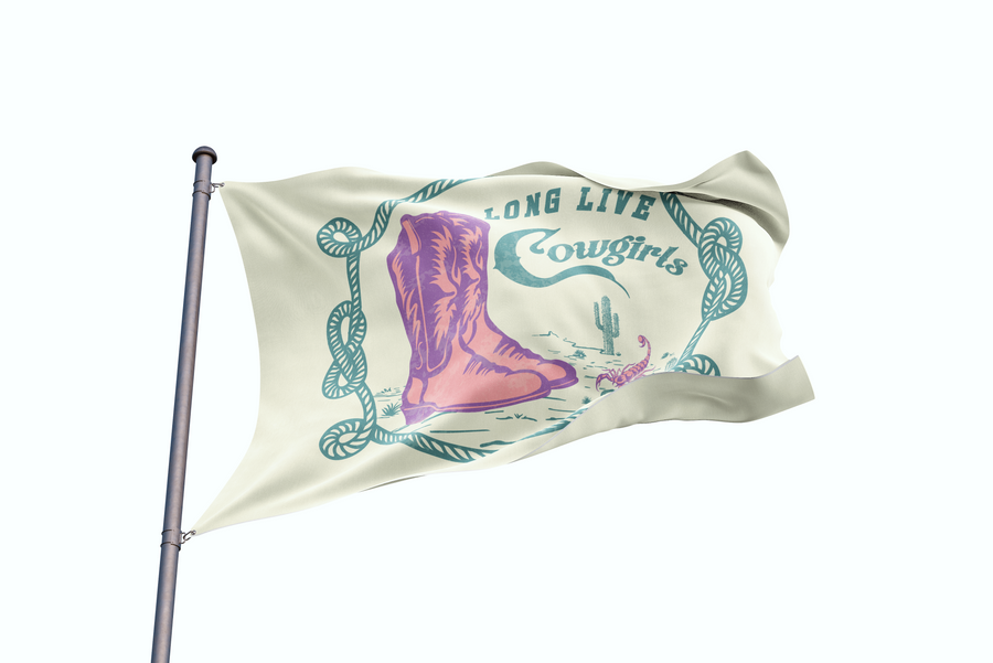 Long Live Cowgirls Flag