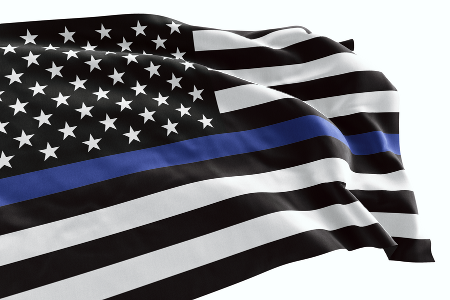 Thin Blue Line American Flag