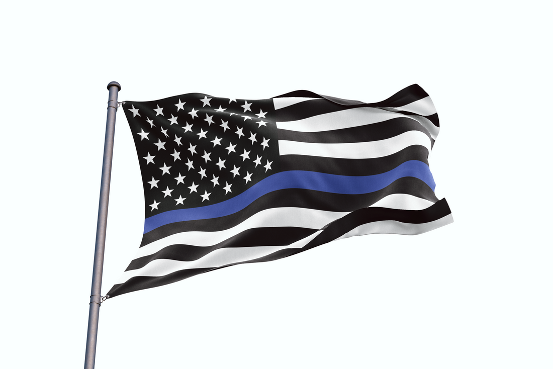 Thin Blue Line American Flag