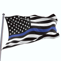 Thin Blue Line American Flag